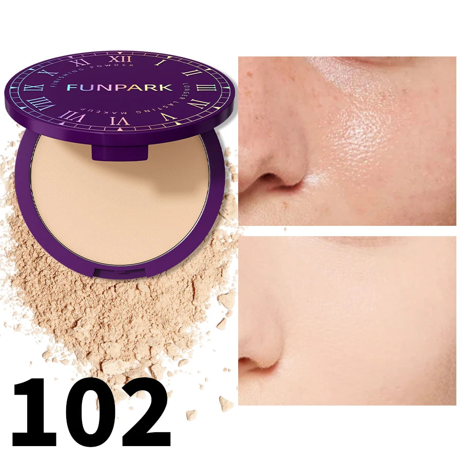 FUNPARK Matte Pressed Powder Foundation – 5 Shades Full Coverage