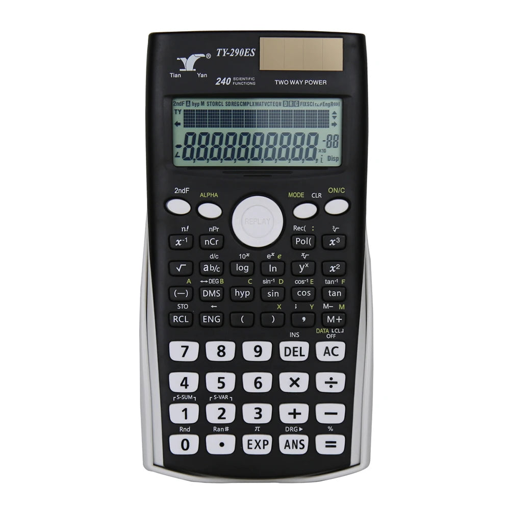 Scientific Calculators Math Calculator with 240 Multi-Functional Calculator 2 Lines LCD Display calculator for Teachers College Oasis Select black