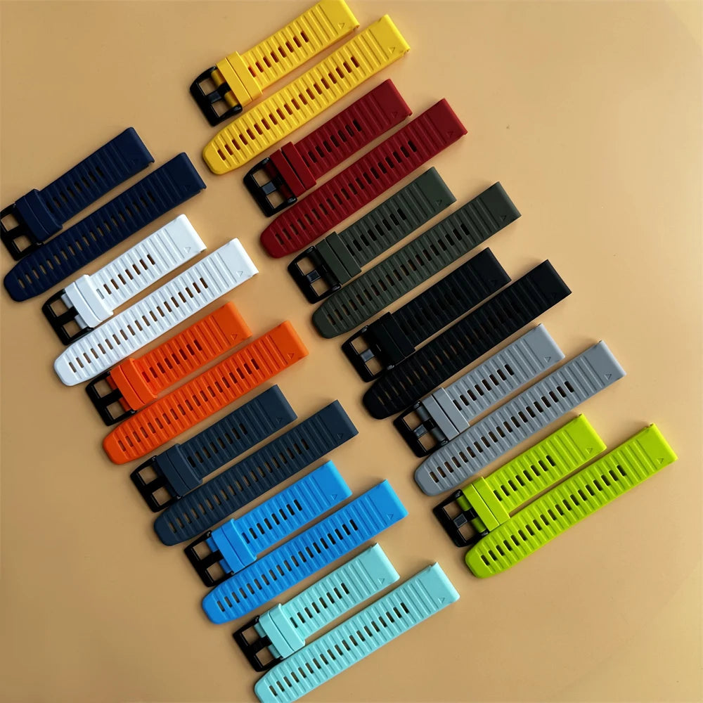 QuickFit Silicone Watch Band for Garmin Fenix 7 6 – 22mm & 26mm Silicone Watch Band Oasis Select