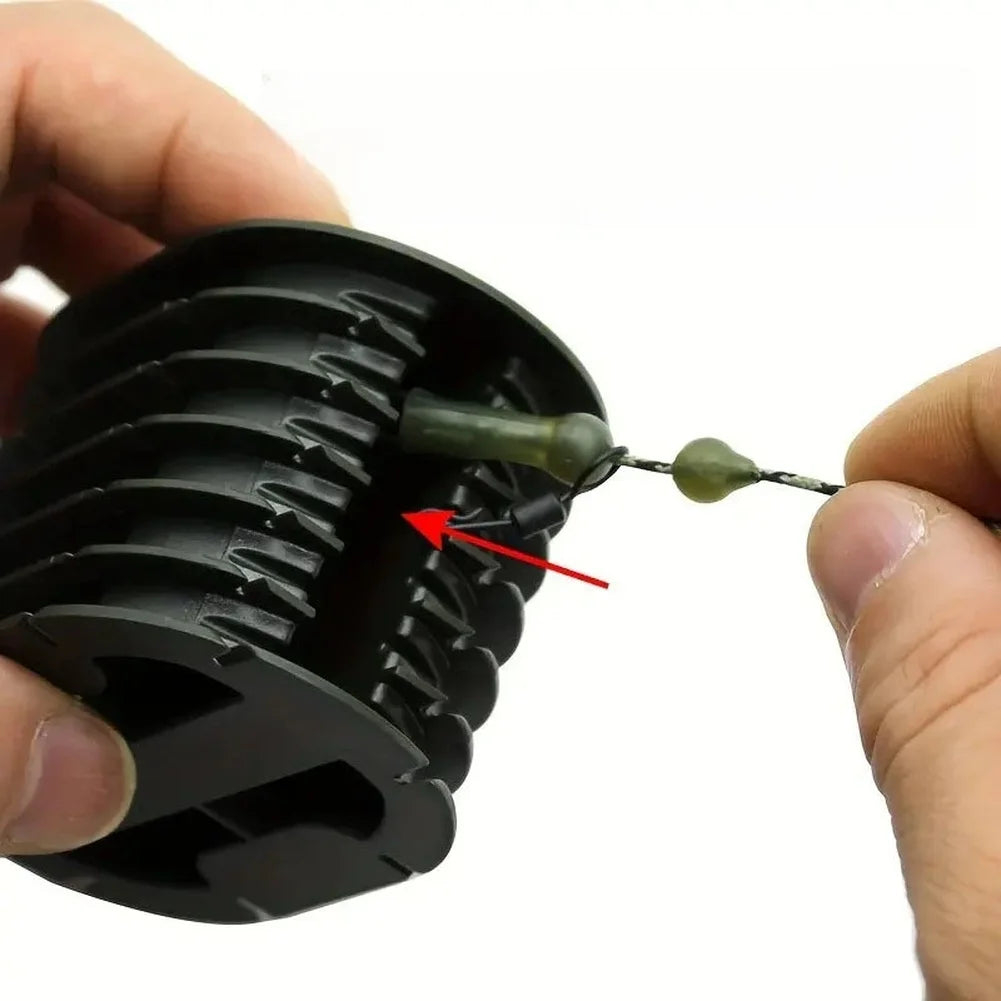 Black 6 Leader Fishing Rig Storage Box Line Organizer With Clips For Carp Fishing Tackle Gear Portable Plastic Container Oasis Select