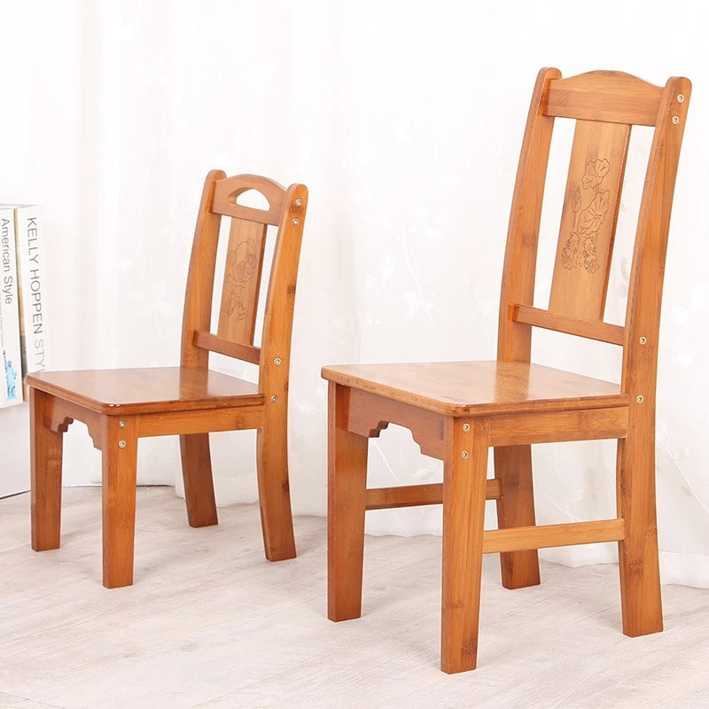 Small stool, square stool, round stool, backrest chair, small bamboo stool, low stool, children's dining chair, home living room Oasis Select
