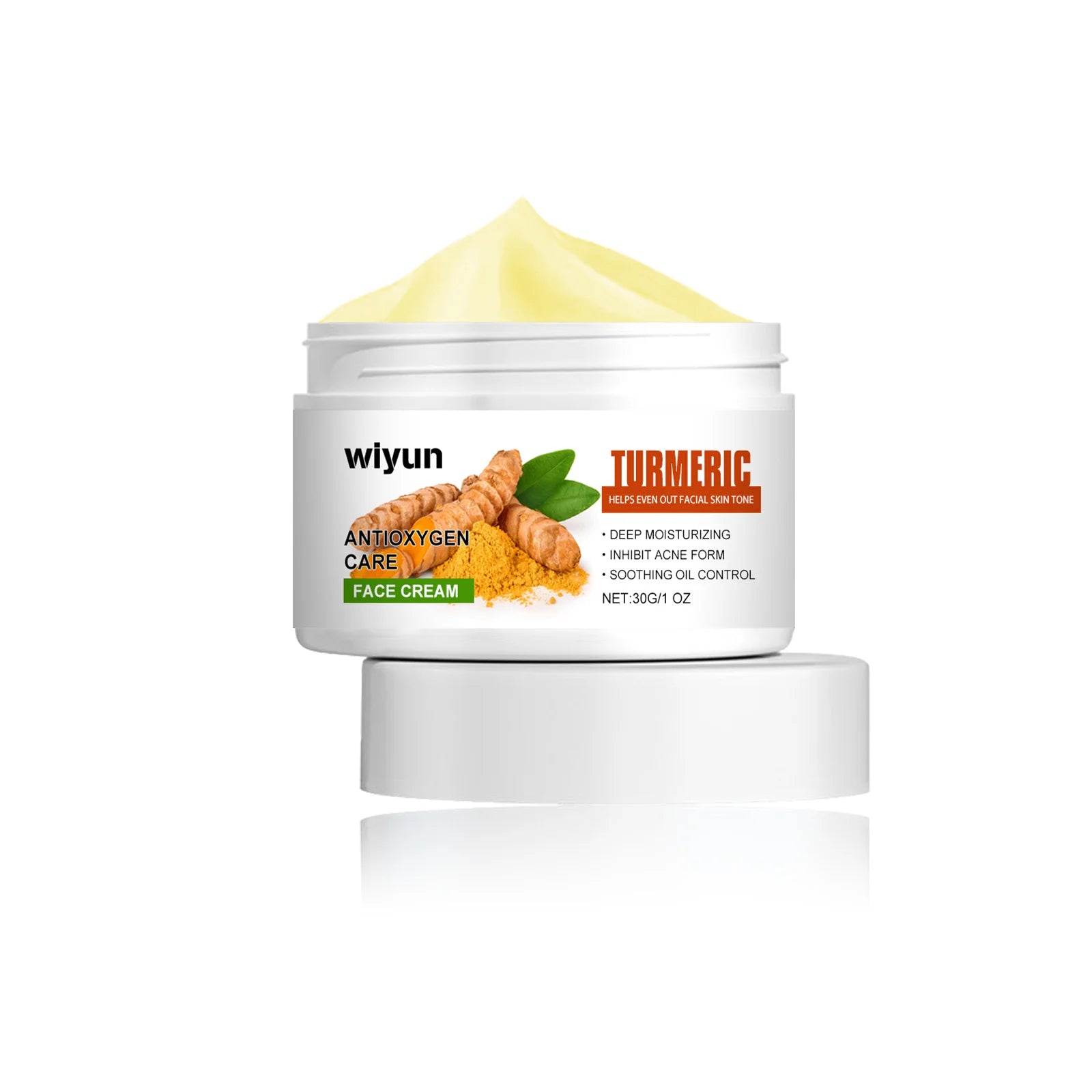 WIYUN Turmeric Face Cream – Brightening Freckle & Acne Repair Brightening Face Cream Oasis Select 30g