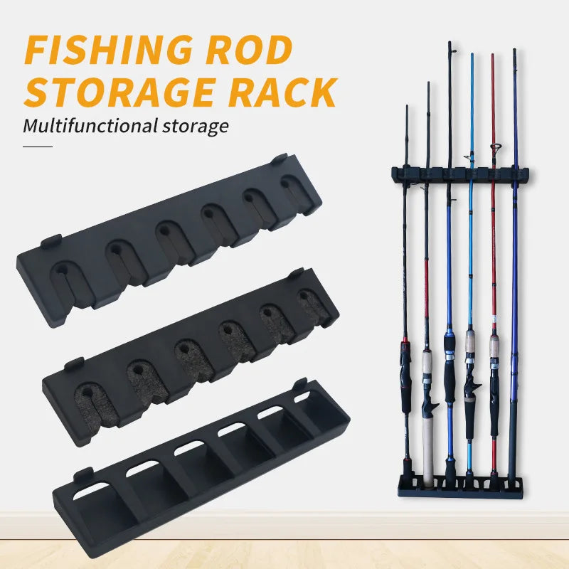 Easy-Install Fishing Rod Holder Wall Mounted Fixing Bracket for Boat Fishing Rod Holder Display Stand Fixed Frame Oasis Select