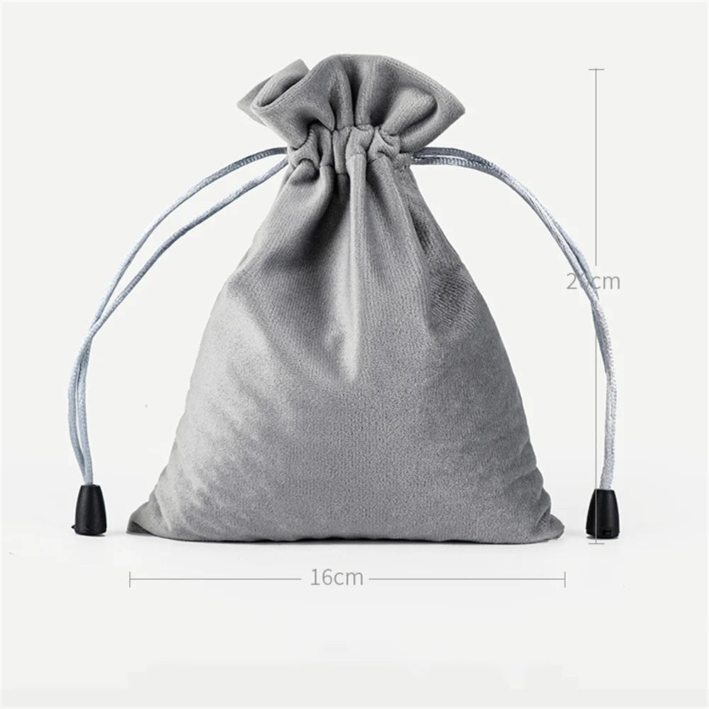 1 Pcs 6 Sizes Bags Linen Drawstring Gift Bag Pouches Cloth Christmas Bag Jewelry Bag Drawstring Pouches Large Velvet Bags Oasis Select Grey-16x20cm Other