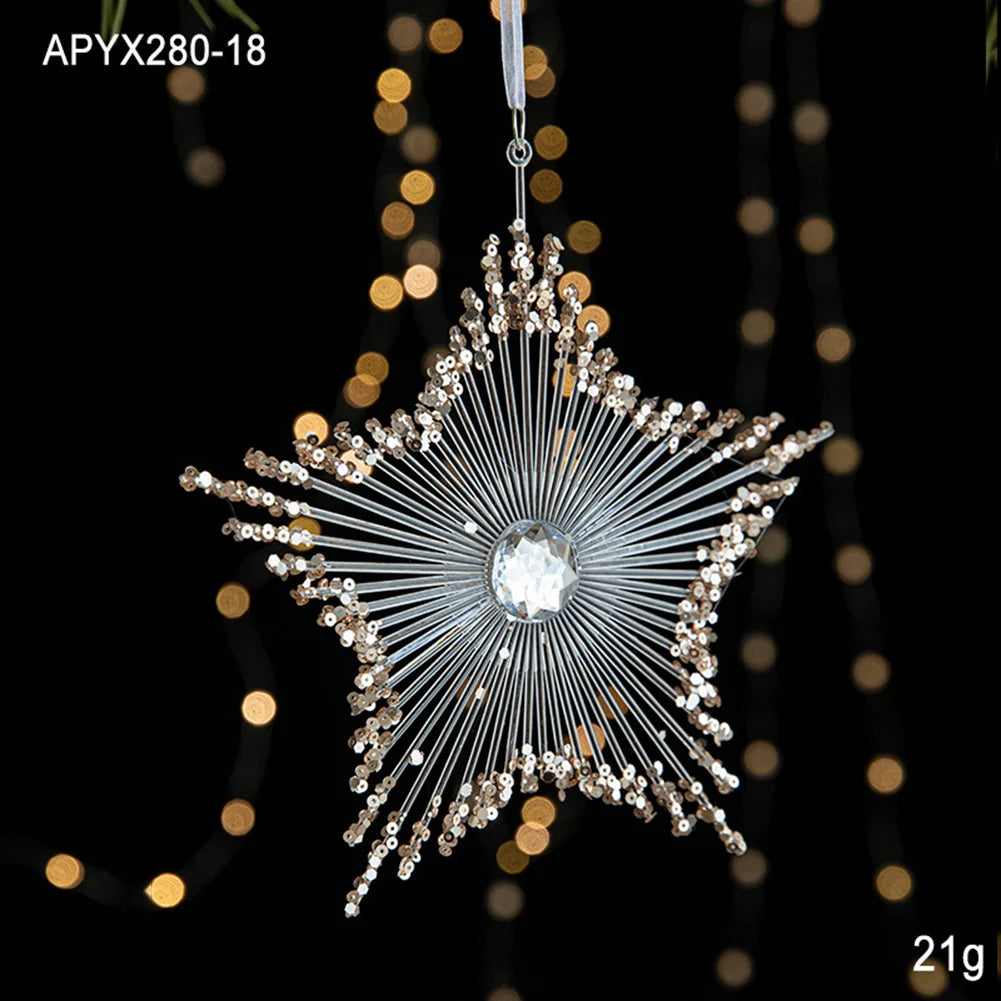 Crystal Acrylic Snowflake Christmas Ornaments – Transparent
