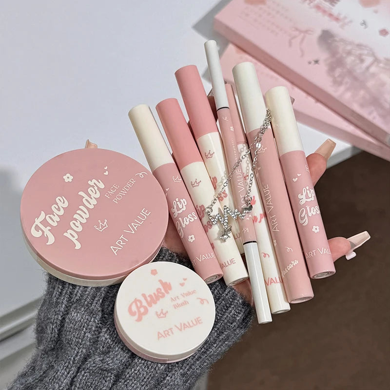 Art Value 9-Piece Makeup Set – Lip Gloss, Blush & Mascara