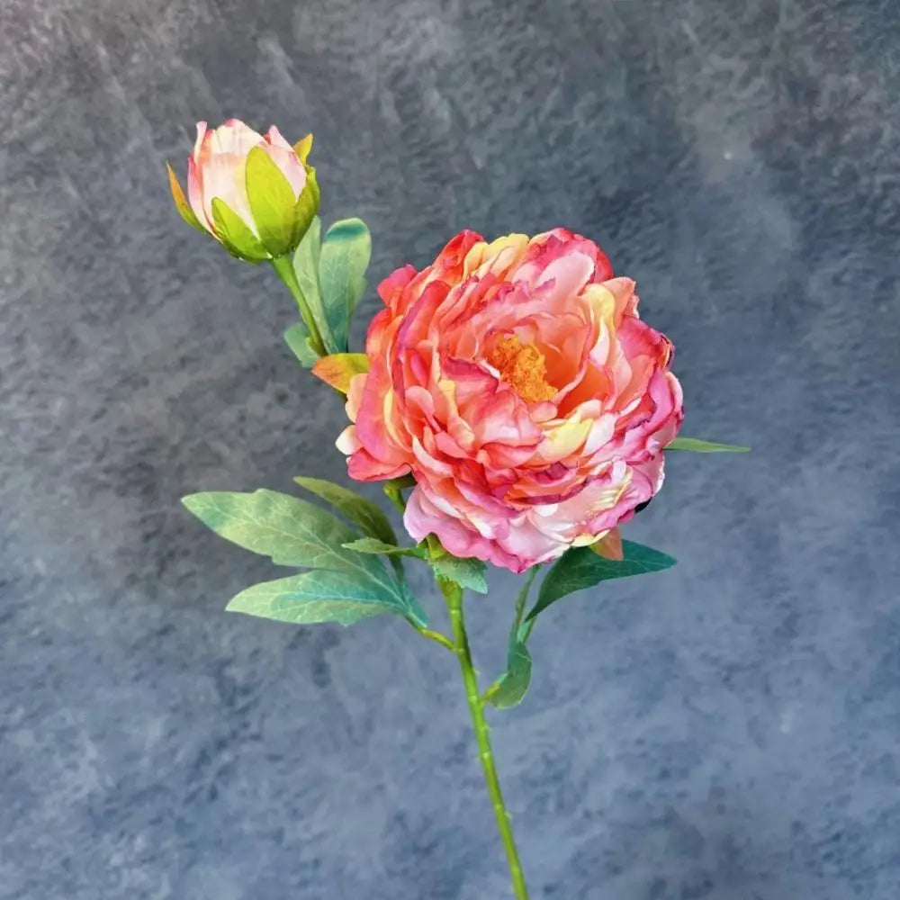 Peony Simulation Flowers, Home And Living Room Artificial Flower Decorations, Dining Table Dried Flower Bouquet Decoration Oasis Select Rose Red1