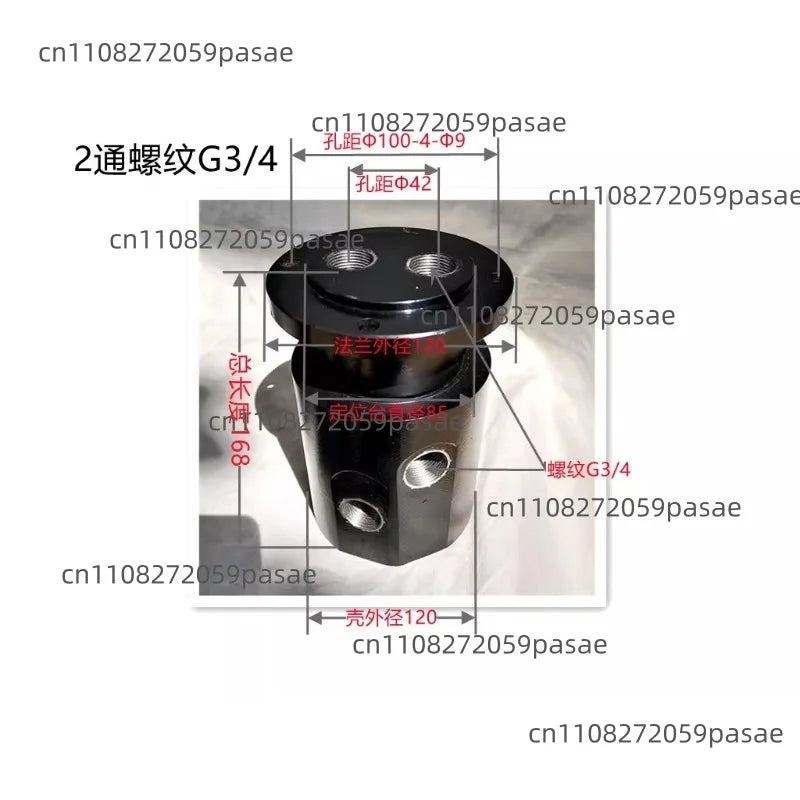 2-Way 360° Pneumatic Rotary Joint – Dual-Channel GY2T G1/8–G3/4