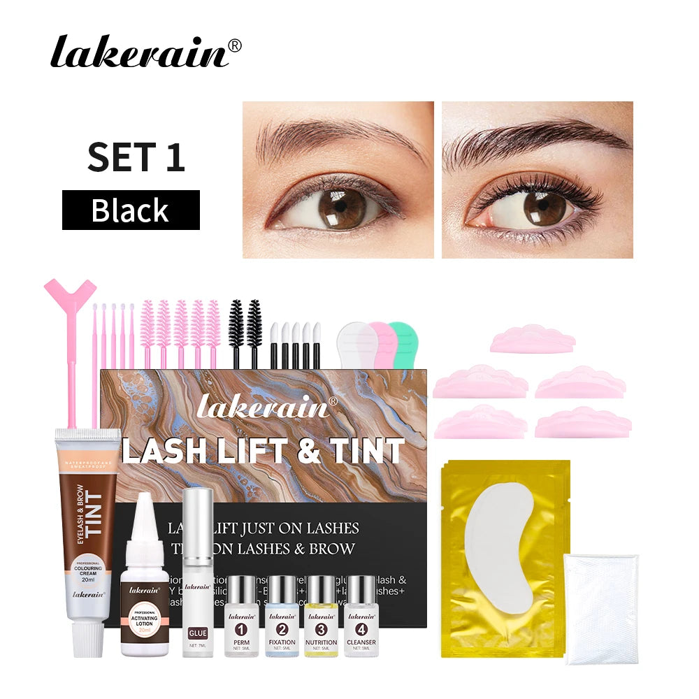 Brow Lamination & Tint Kit And Lash Lift Professional Brow Lamination Eyelash Lifting Perming Lashes Eyes Enhancer Makeup Tools Oasis Select Eyebrow Black