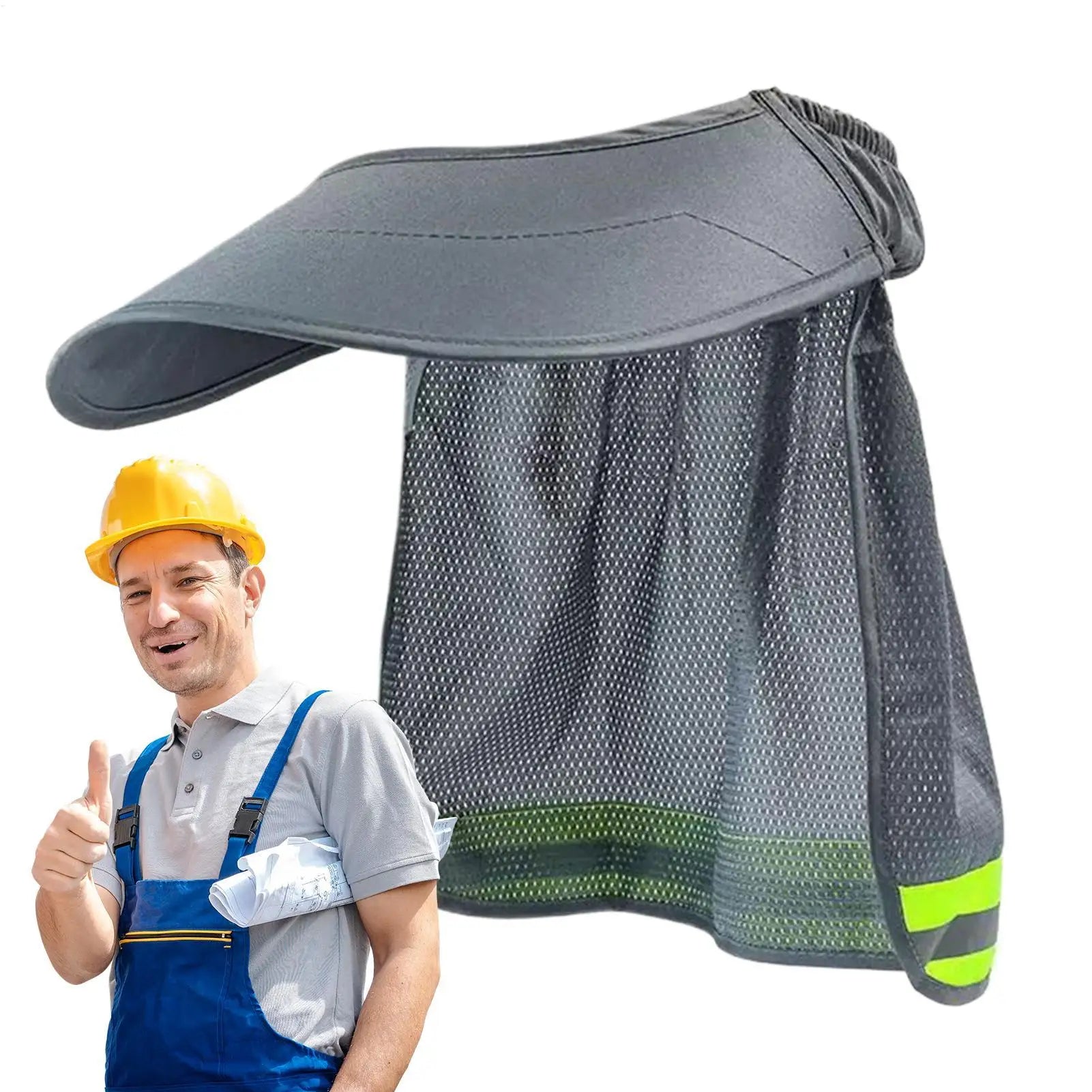 Hard Hat Visor Sun Shade Hard Hat Sun Visor Reflective Strip Protective Helmet Accessories for Warehouse Gardening Working Men Oasis Select