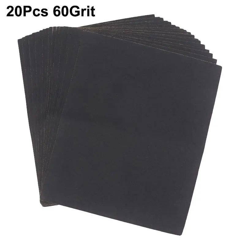 20Pcs 60/180/240/360/1000/1500/2000 Sandpaper Grit Wet /Dry Sanding Paper Abrasive Polishing Tools For Metal Wood Ceramic Tile Oasis Select 20Pcs 60 Grit