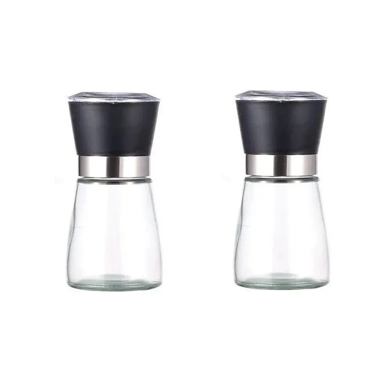 1pc Stainless Steel Pepper Grinder, Seasoning Bottle, Glass Seasoning Bottle, Grinder, Crusher Oasis Select 2pcs Small