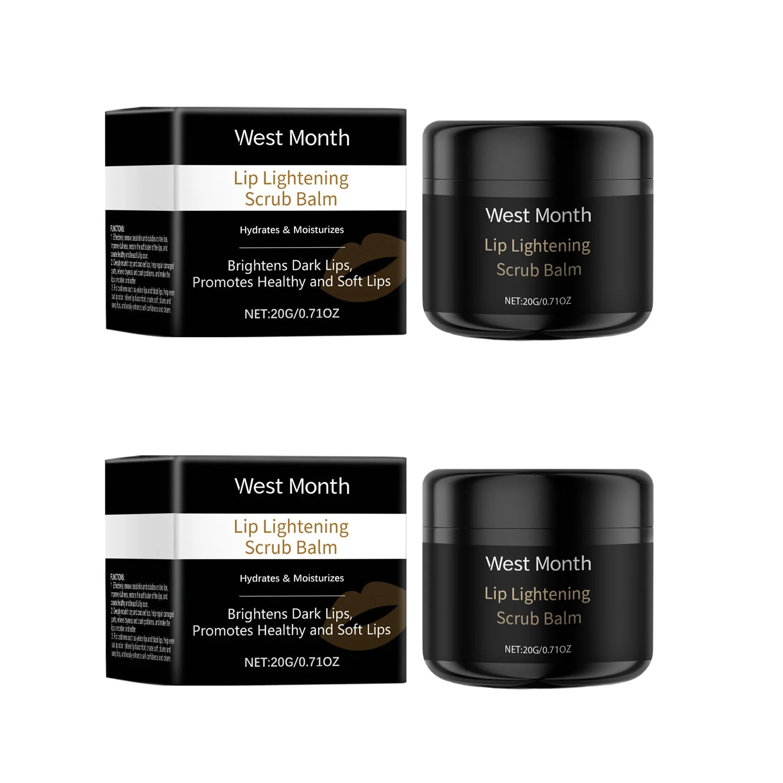 Hyaluronic Acid Lip Scrub – Exfoliate, Brighten & Moisturize Lip Scrub Exfoliator Oasis Select 2Pcs