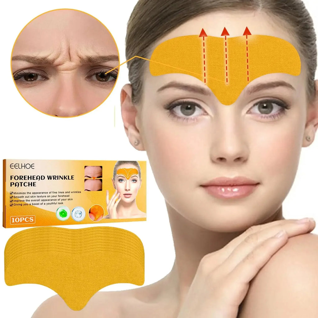 10pcs/box Anti-wrinkle Forehead Line Removal Gel Patch Firming Mask Frown Lines Face Skin Care Stickers Anti-aging Collagen Oasis Select
