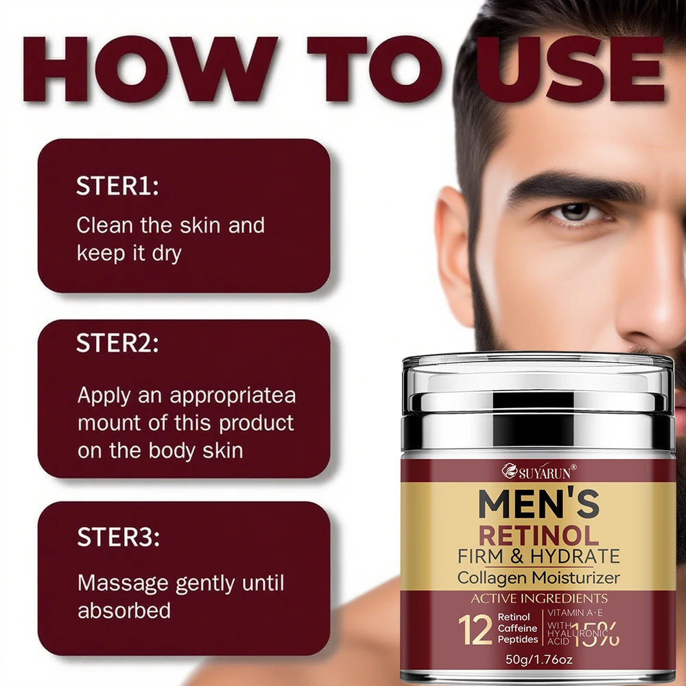 SUYARUN Collagen Retinol Men's Face Cream – Firming Moisturizer Men's Face Cream Oasis Select