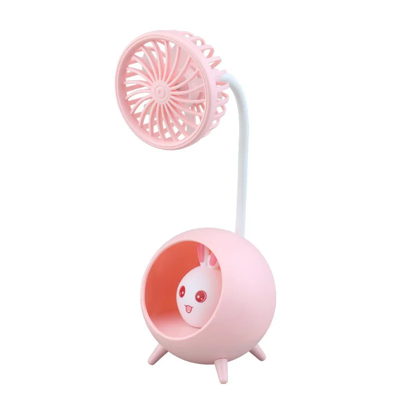 Astronaut Rabbit USB Desktop Fan with Night Light | Mini Fan