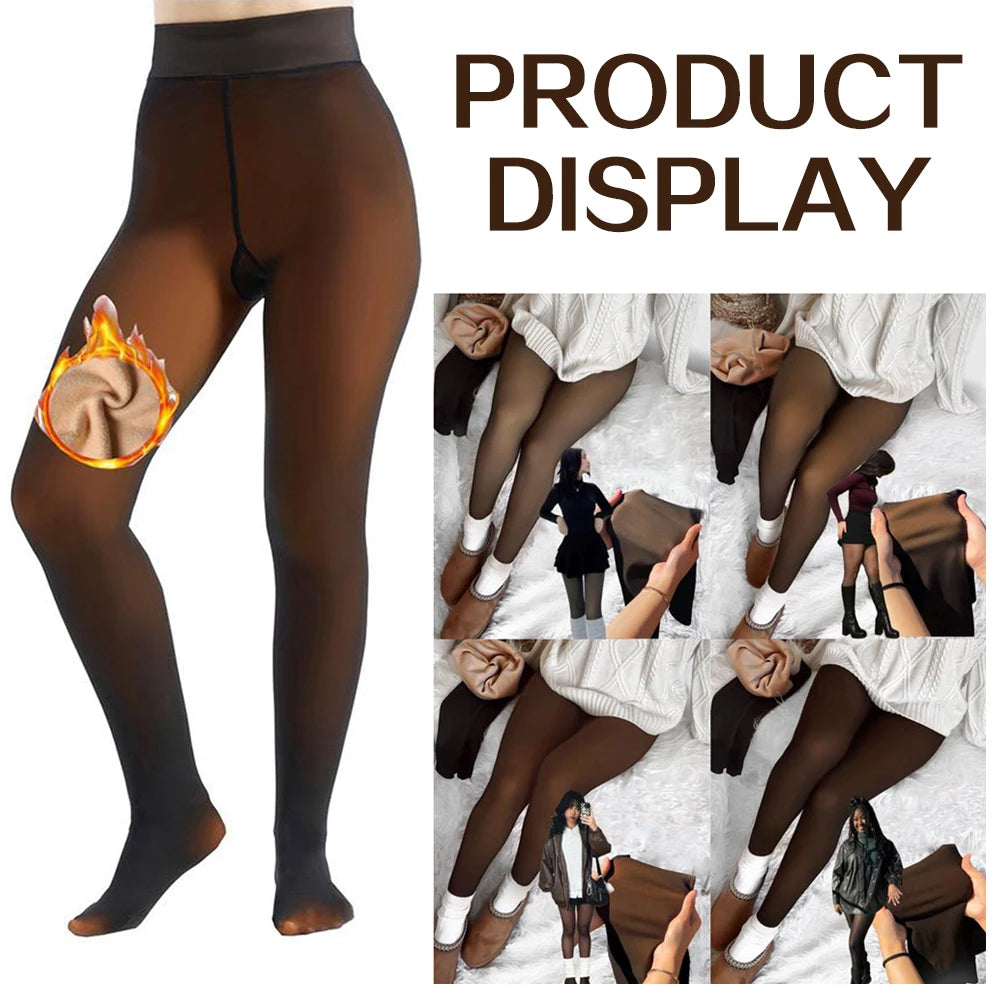 Women's Fleece Lined Thermal Leggings – Warm Winter Tights
