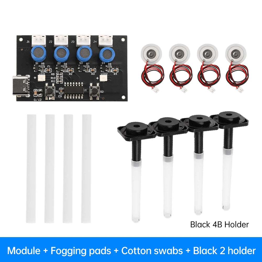 DC5V Four Spray Second Generation Humidifier With Colorful Ambient Lighting DIY Atomization Control Board Ultrasonic Atomizer Oasis Select Type D