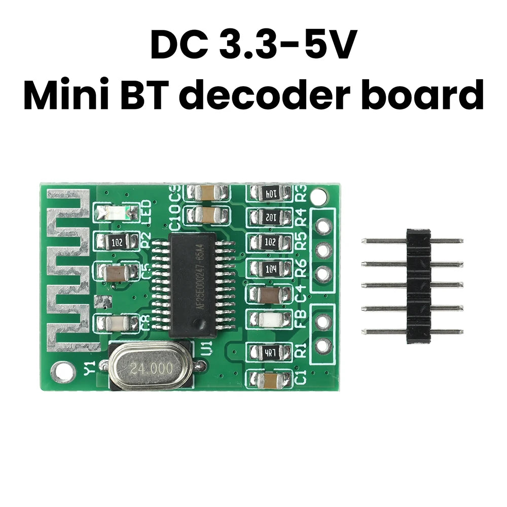 DC 3.3-5V Mini Bluetooth 5.4 Audio Decoding Board True 2.0 Dual Channel Receiver Module with 10m Range for Stereo Audio Systems Oasis Select Default Title