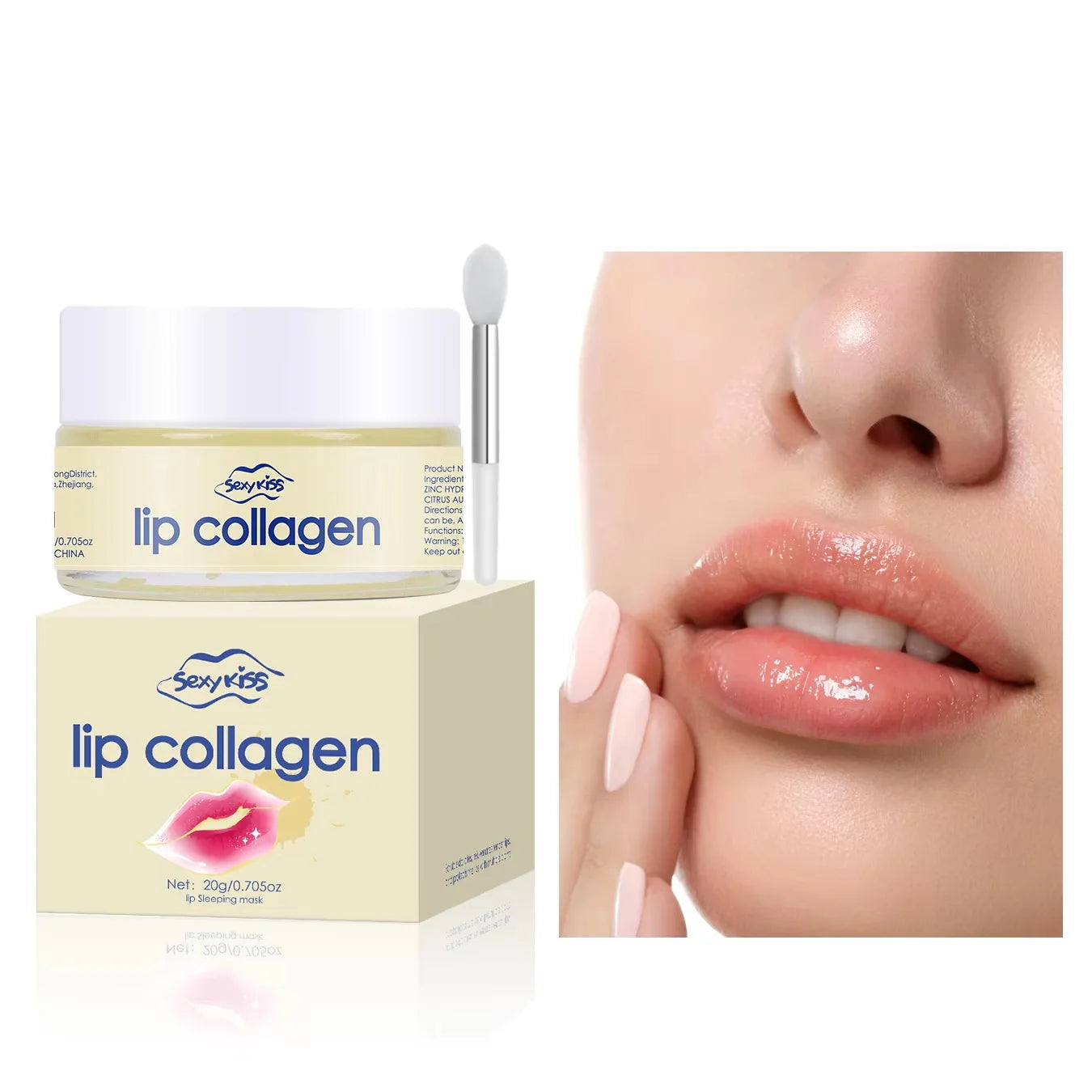 Hyaluronic Acid & Collagen Sleep Lip Mask 20g | Day & Night Sleep Lip Mask Oasis Select 1pc 1