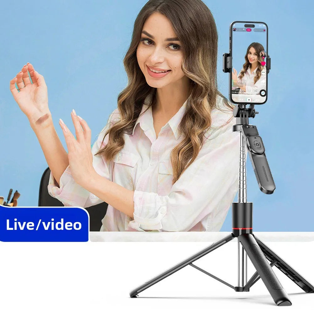 360° Rotating Telescopic Selfie Stick Portable 1.7m Bluetooth Selfie Stick Lightweight Adjustable Selfie Stick Tripod Oasis Select