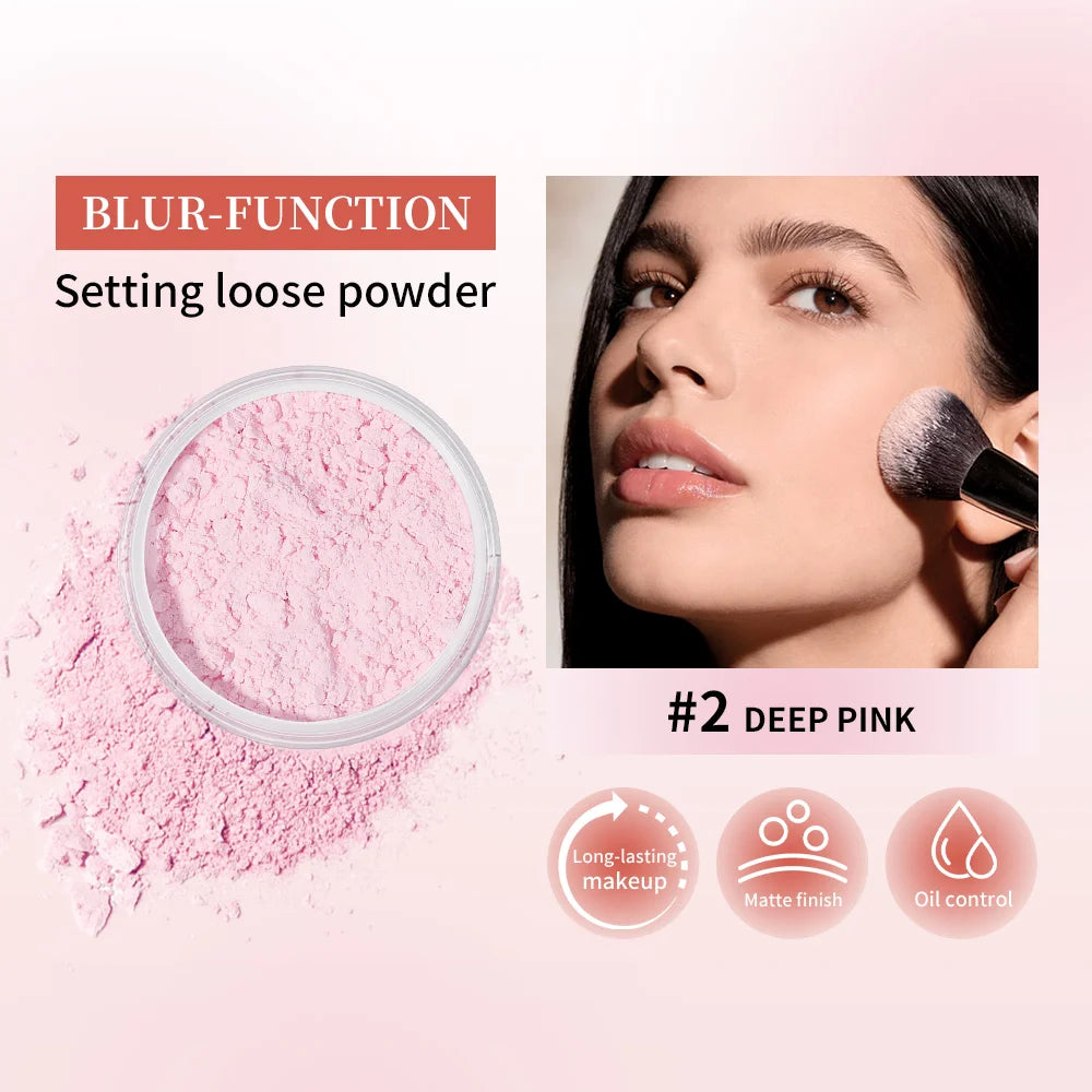 Loose Powder Baked Setting Long Lasting Oil Control Waterproof Blurring Effect Face Powder Smooth Matte Finish Woman Makeup Oasis Select