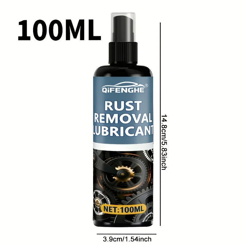 3.38oz Universal Rust Remover Spray for Car Wheels & Metal Surfaces, Multi-Purpose Lubricant & Anti-Rust Treatment, Fast Acting Oasis Select