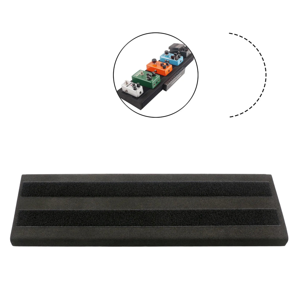 Efficient EVA Guitar Effect Pedalboard Lightweight with Tiered Structure and Cable Management for Musicians Black 50x15x4cm Oasis Select
