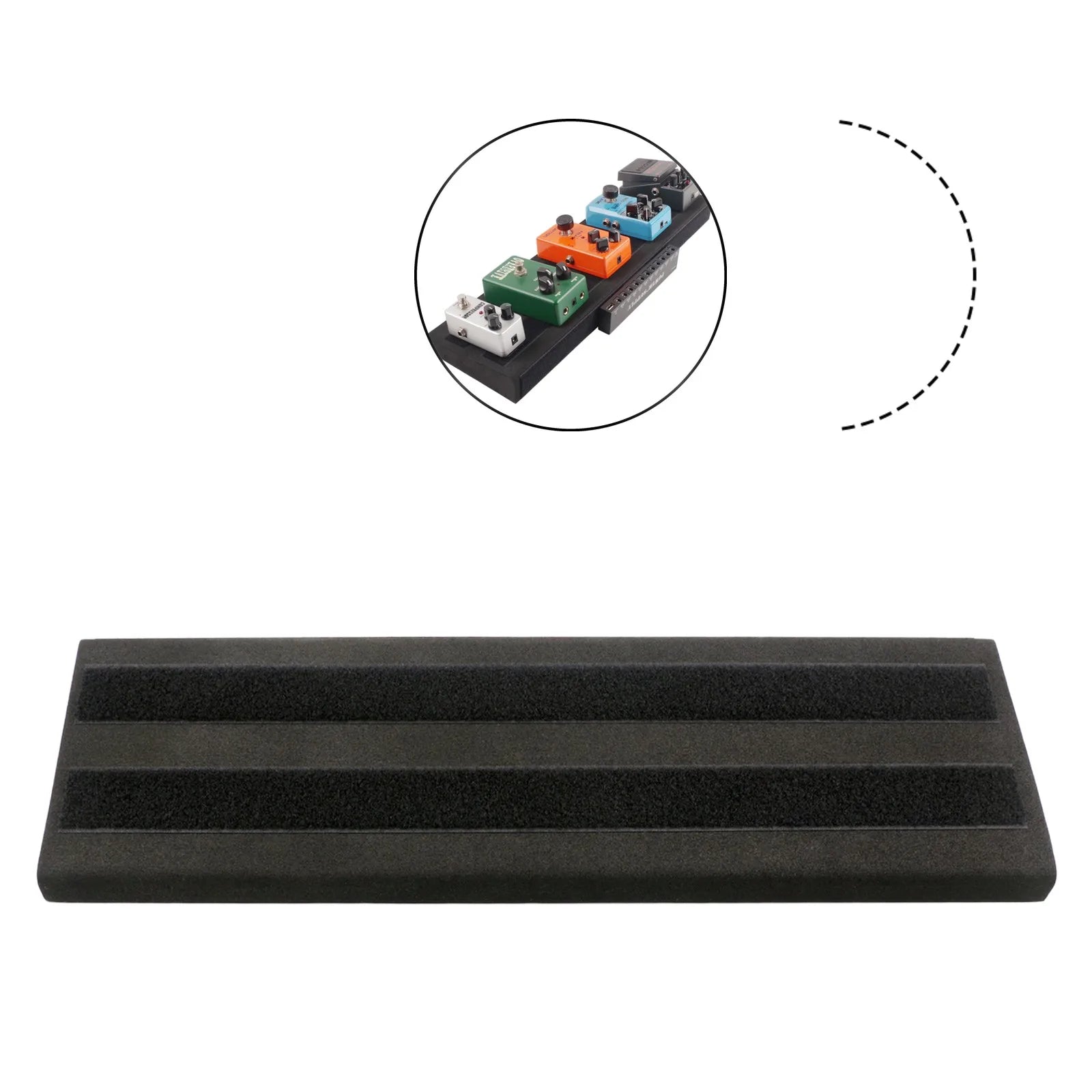 Efficient EVA Guitar Effect Pedalboard Lightweight with Tiered Structure and Cable Management for Musicians Black 50x15x4cm Oasis Select