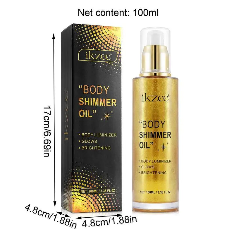 Body Shimmer Oil – Radiant Glow Highlighter Lotion All Skin Tones Body Shimmer Highlighter Oasis Select