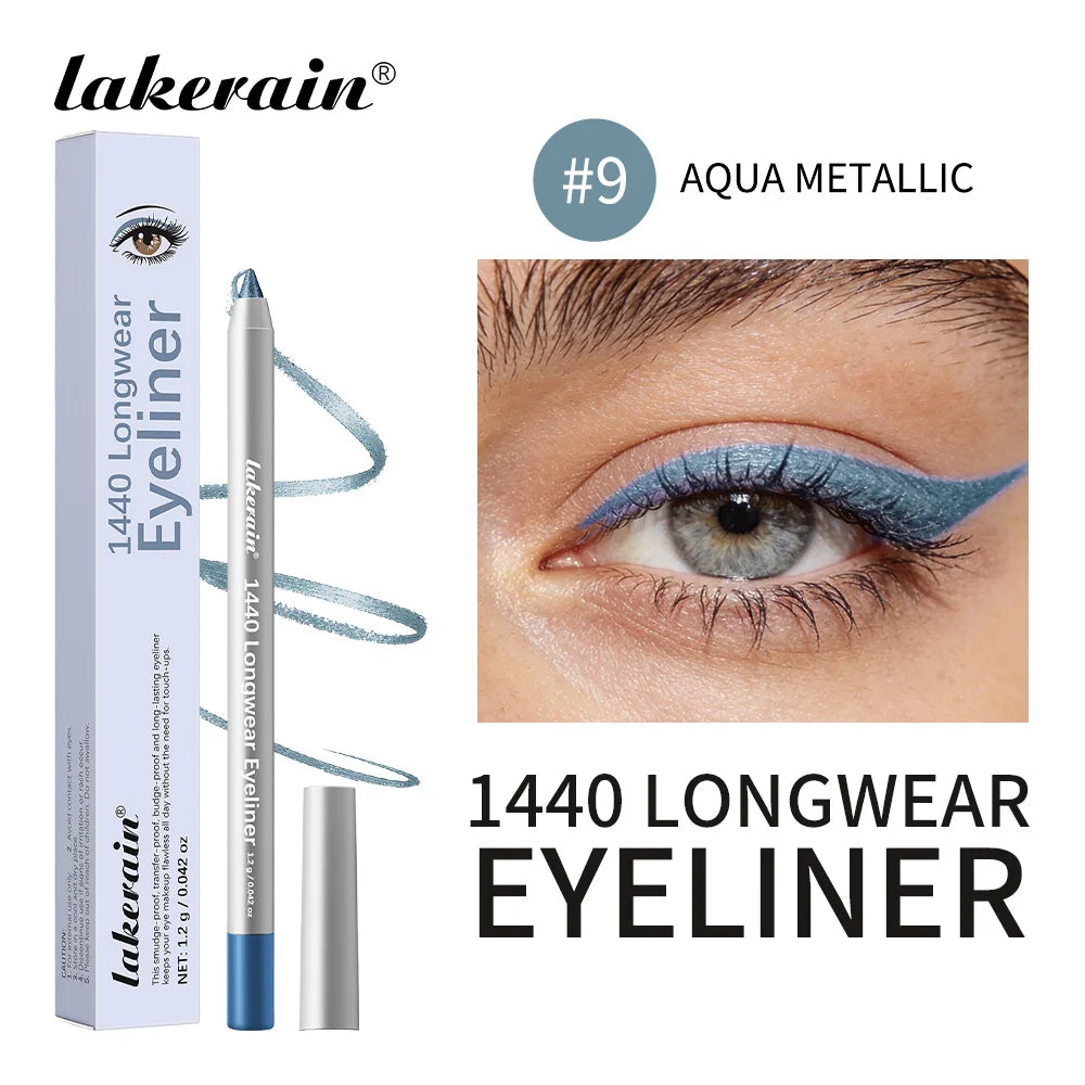 Waterproof Eyeliner Pen Long-Lasting Smudge-proof Transfer-proof Smooth Application Perfect Eye Makeup Beauty Cosmetics Oasis Select Color 9
