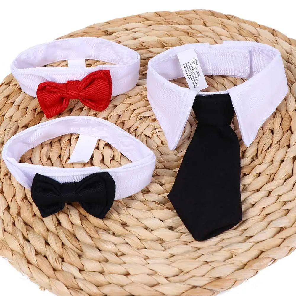 Adjustable Pet Bow Tie Collar for Small Dogs & Cats