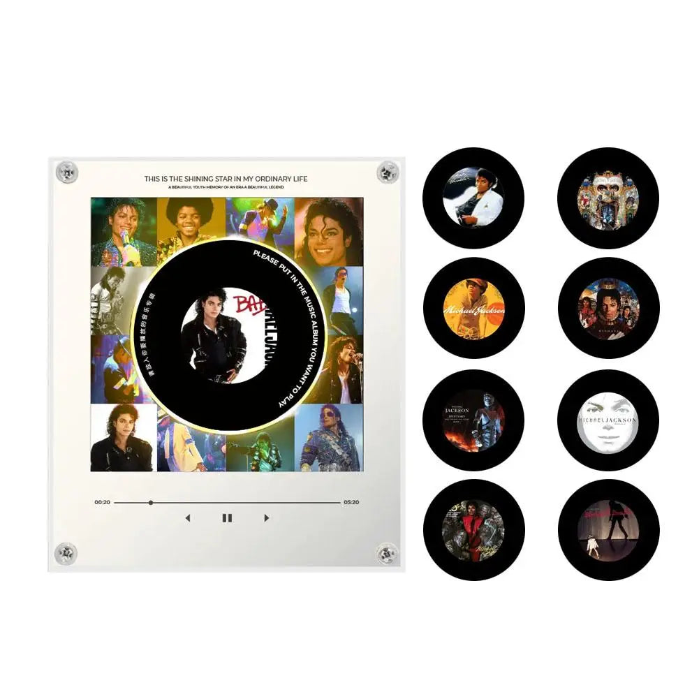 NFC Sensing Song Player With Acrylic Built-in Speaker Rotating Disc Night Light Automatic Singing Refrigerator Magnetic Sticker Oasis Select 02
