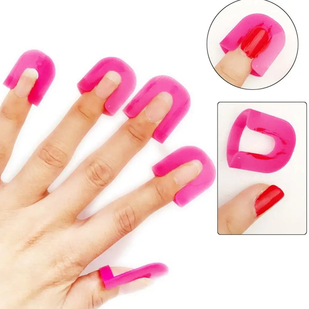 26-Piece Nail Polish Protector Set – Spill-Proof Manicure Stencils Nail Art Stencils Oasis Select