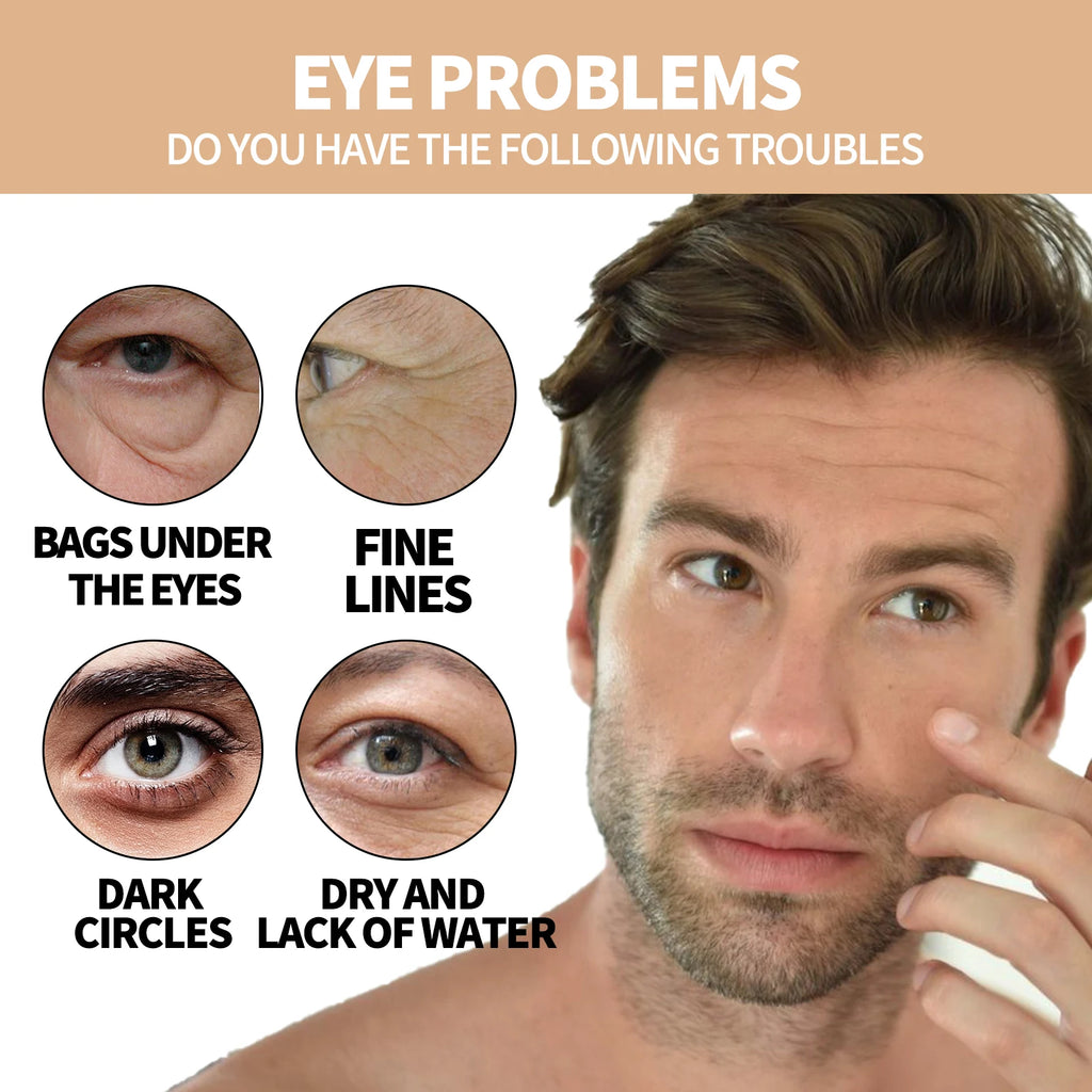 Men's Retinol Eye Cream Eye Bag Firming Lifting Cream Lightening Dark Circles Skin Instant Eye Repair Serum Stick Remover Gel Oasis Select
