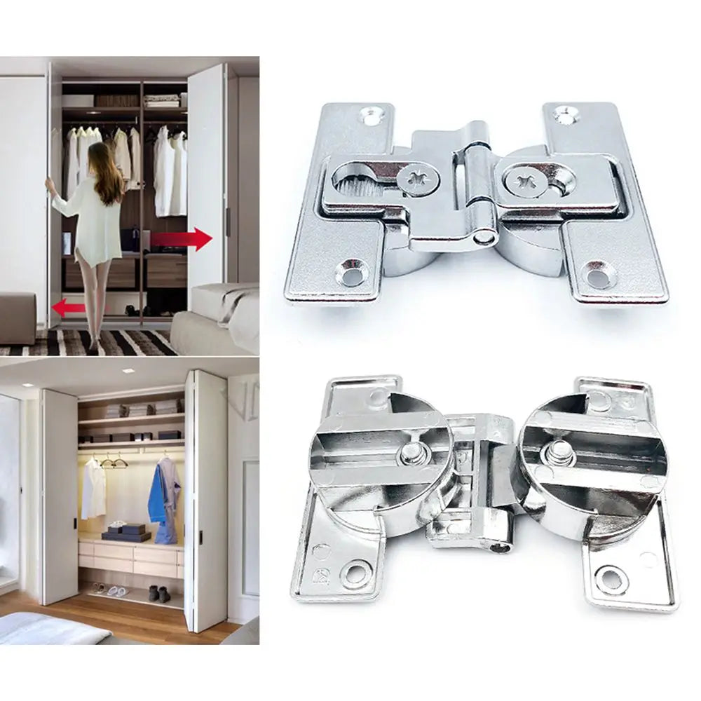 Zinc Alloy Invisible Cabinet Door Flap Hidden Hinge Folding Hinges Self-Supporting 180 Degrees Oasis Select