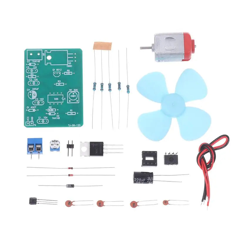 NE555 DIY Electric Fan Kit – DC 4.5V PWM Speed Controller