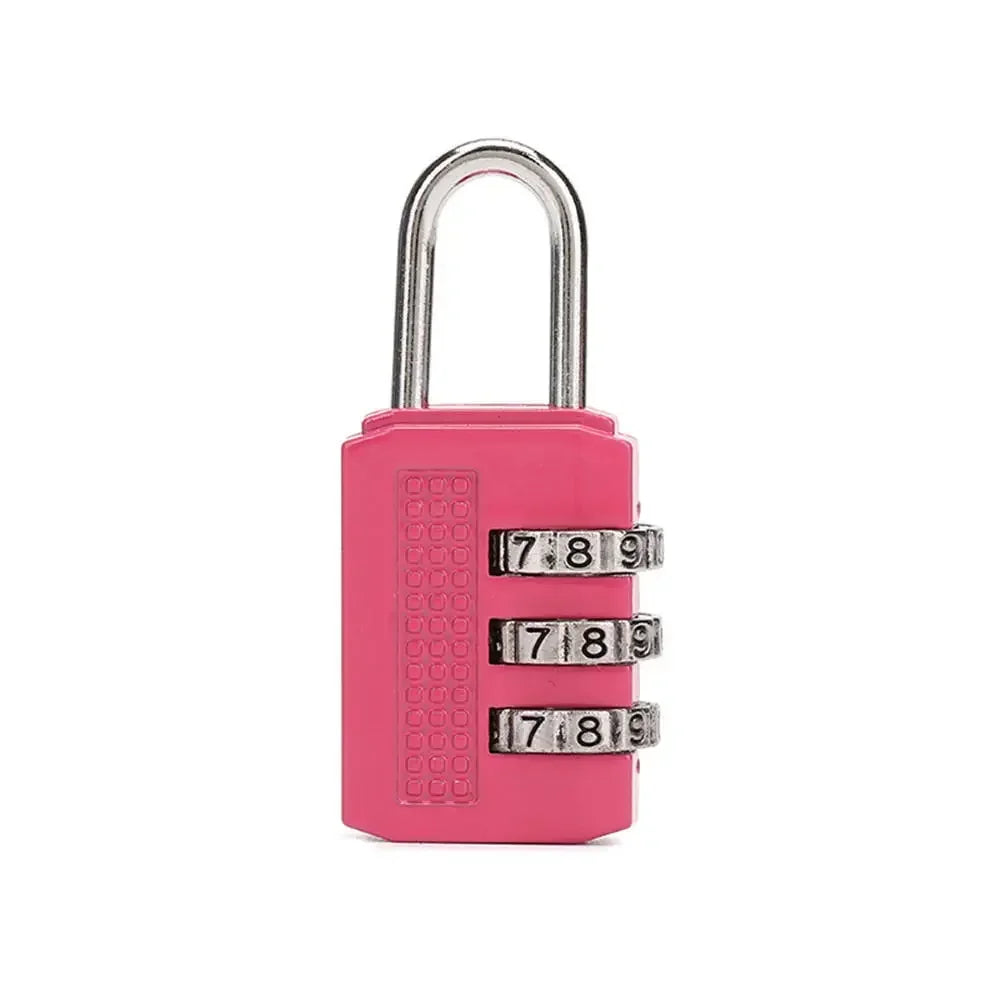 3-Dial Resettable Combination Padlock – Luggage, Gym & Travel