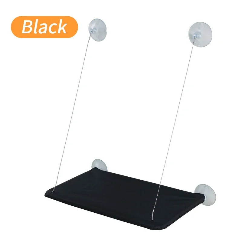 Cat Hammock Beds With Mat Cat Bed Hanging Window Shelf Seat For Cats Comfortable Pet Nest Pet Accessories Bed for Cats Supplies Oasis Select Black