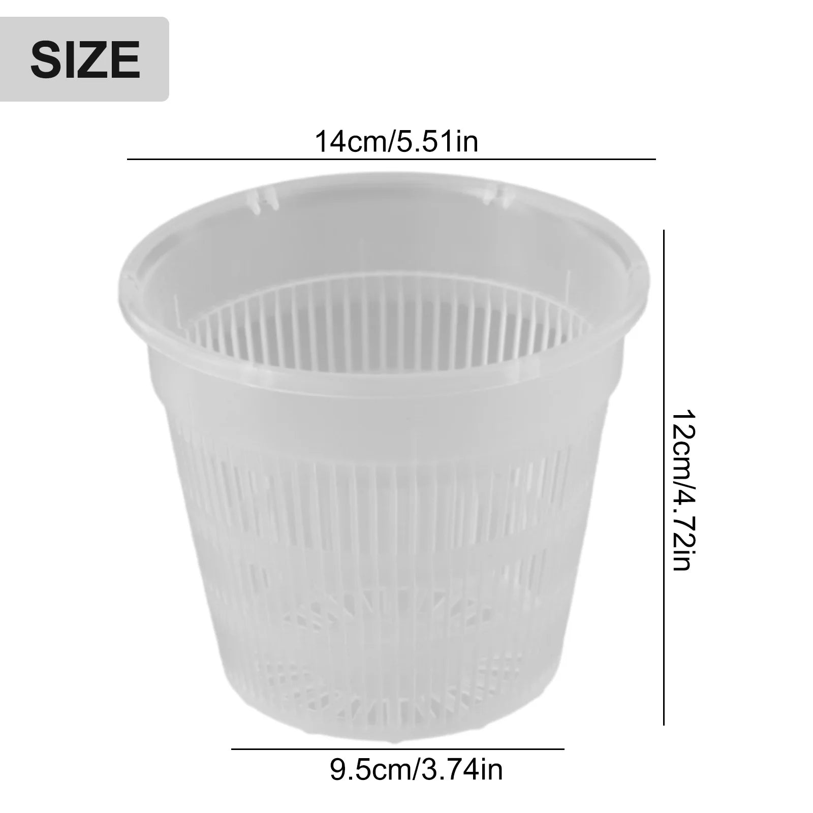 5pcs Orchid Pot With Saucers Plastic Clear Flower Plant Repotting Pot With Holes Breathable Flower Plant Pot For Nursery Oasis Select