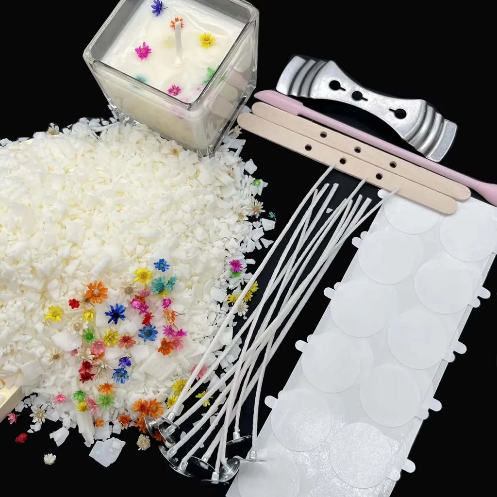 200g Soy Wax set Scented Candle Raw Material or DIY Candle Making Supplies with Candle Wicks Wax Material Kits Oasis Select