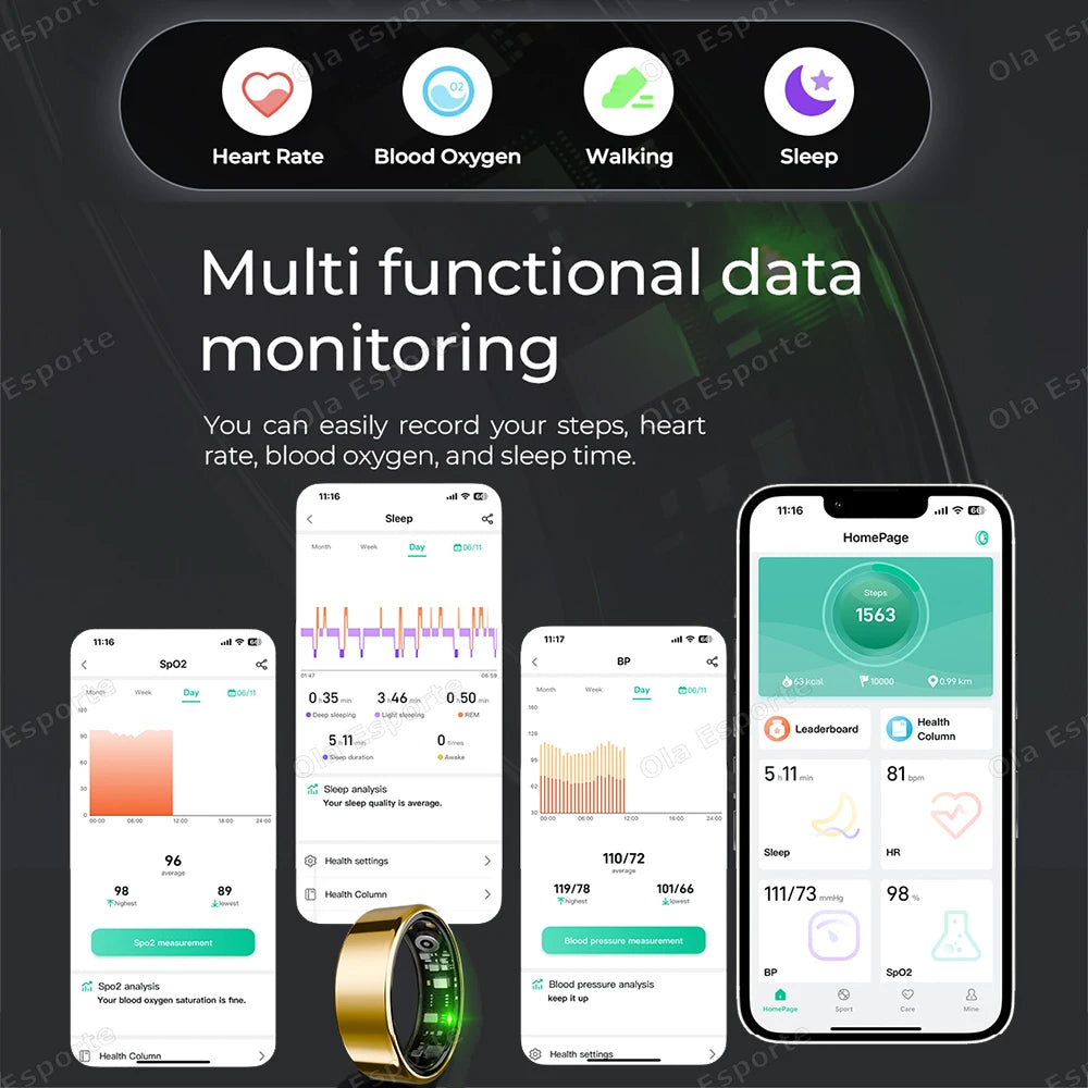 Smart Ring – Heart Rate & Blood Oxygen Tracker | Android & iOS