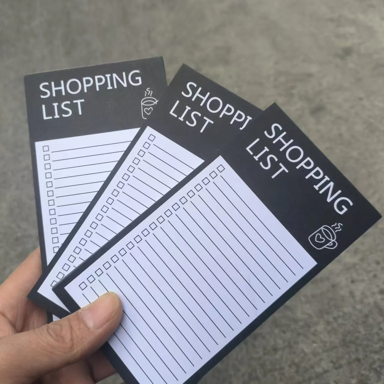 Magnetic Black Shopping List Planner - A Convenient Shopping Organizer with Sticky Notes,perfect for Tracking Food and Reminders Oasis Select