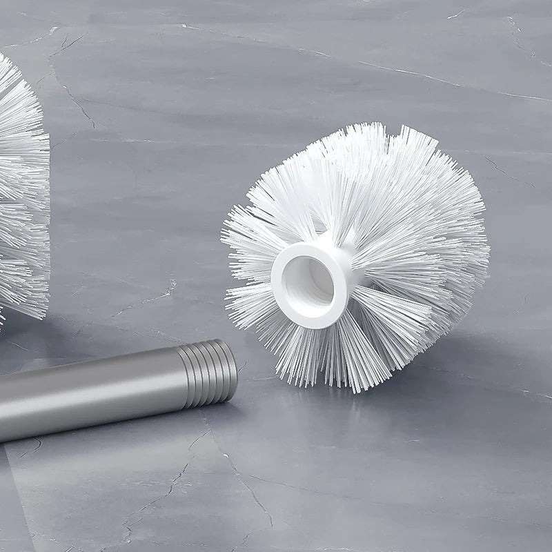 1 PC Replacement for Bathroom Cleaning Toilet Brush White and Black Head Hold Bathroom Tool Oasis Select
