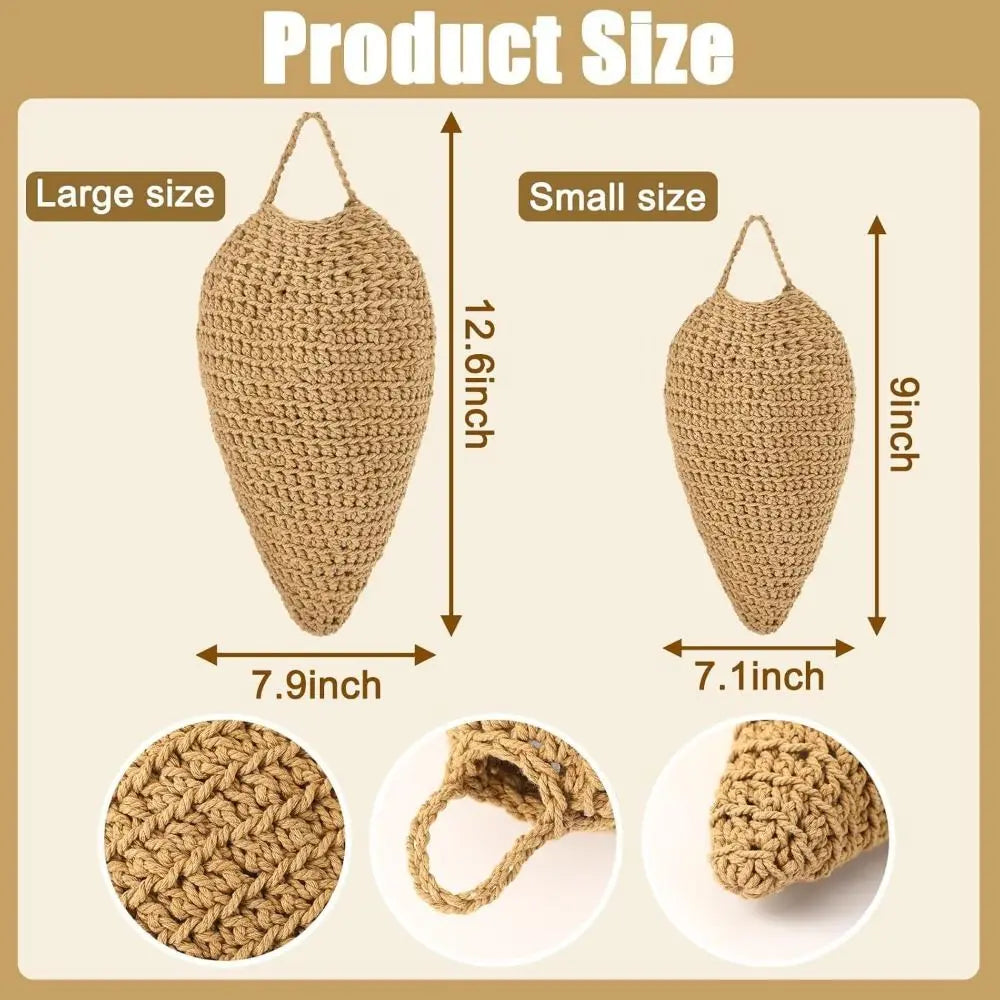 Large Size Crochet Wasp Nest Portable Design Cotton Rope Woven Hanging Wasp Traps Effectively Repelling Wasps Oasis Select