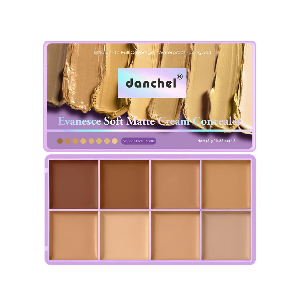 8 Shade Cream Concealer Palette Waterproof Full Coverage Multi-Function Cream Blemishes & Cover Long-Lasting Korean Makeup Oasis Select 2pcs Medium