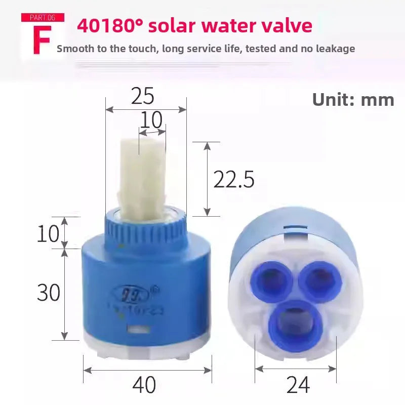 Faucets Mixing Spool Valve 25 MM/35 MM/40 MM Cartridge Ceramic Mixer Tap Kitchen Bath Basin Shower Taps Accessories Oasis Select F-JJ40MM