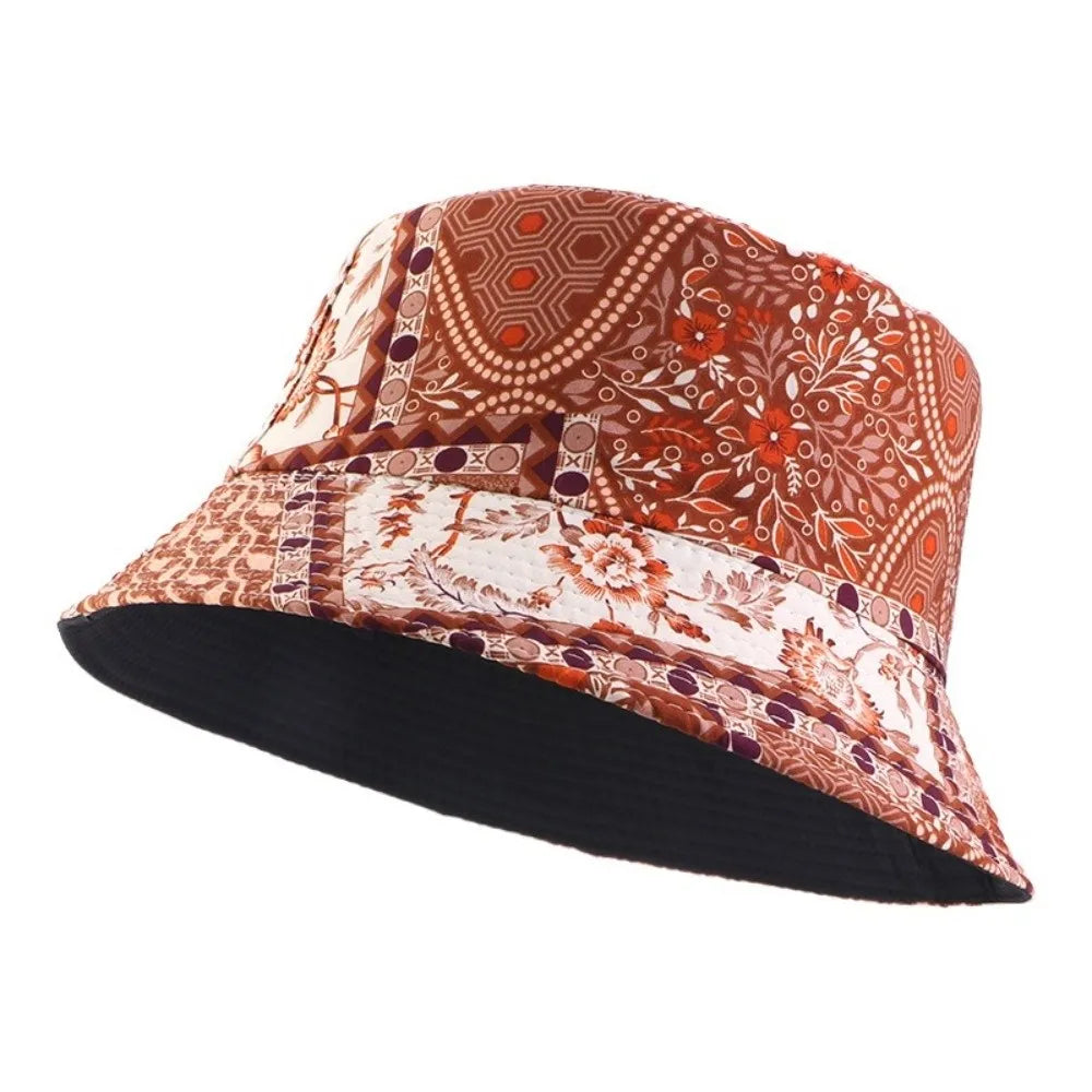 Unisex Design Reversible Brushed Printed Hat Bucket Style Printed Bucket Hat Beach Sun Protect Hat Outdoor Travel Oasis Select DoubleSide-6