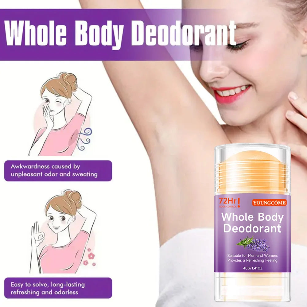 YOUNGCOME Honey Peach Whole Body Deodorant Stick | 72H Unisex