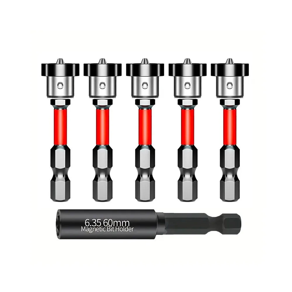 Cross Positioning Screwdriver Bits Multifunctional Magnetic S2 Drywall Screw for Plasterboard Head Drilling Tools Oasis Select 6pcs
